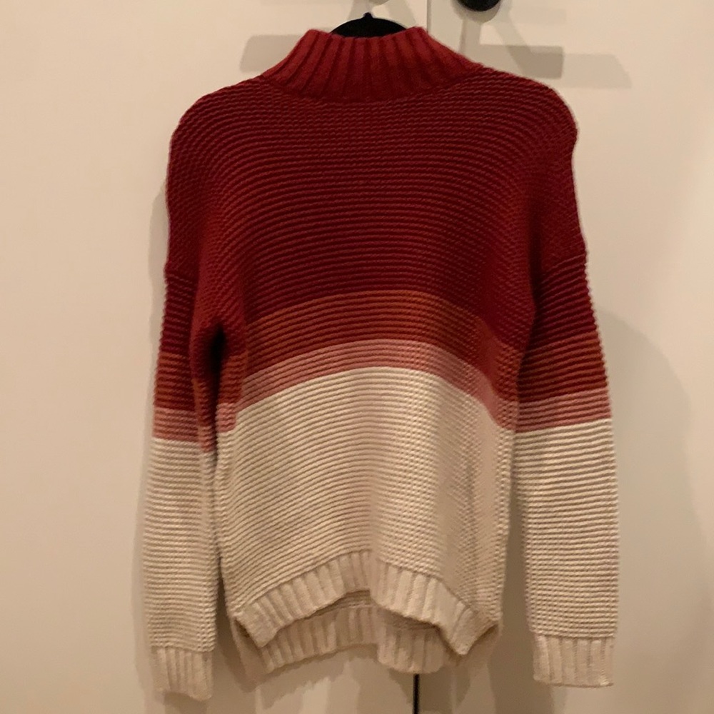 Marine layer warm multi stripe knit sweater
